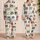 Geometric Cat Faces for Cozy Lounging and Weekend Relaxation, Women's Whimsical Style Satin Pajamas Set - 2
