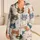 Geometric Cat Faces for Cozy Lounging and Weekend Relaxation, Women's Whimsical Style Satin Pajamas Set - 1