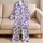 Science Kitten Microscope DNA Eye Motifs for Cozy Bedtime Sleep Gift for Women Adults Satin Pajamas Set - 5
