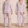Lavender Bunny Cat Faces Cozy Loungewear for Relaxing at Home and Weekend Travel Satin Pajamas Set - 2