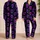 Purple Skull Motif for Halloween Lounging, Cozy Nights, and Alternative Gift Giving Satin Pajamas Set - 2