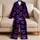 Purple Skull Motif for Halloween Lounging, Cozy Nights, and Alternative Gift Giving Satin Pajamas Set - 5
