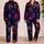 Gothic Skull Roses Halloween Comfort Style for Women, Neon Floral Midnight Look Satin Pajamas Set - 2