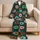 Deep Teal Donut Candy Motifs for Cozy Lounging and Sweet Weekend Gift Ideas for Women Satin Pajamas Set - 5