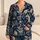Tropical Monkey Jungle Botanical Night Motif, Resort Lounge Style, Gift for Travelers Satin Pajamas Set - 1