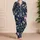 Tropical Monkey Jungle Botanical Night Motif, Resort Lounge Style, Gift for Travelers Satin Pajamas Set - 4