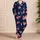 Coral Heart Star Motifs for Everyday Lounging, Travel, and Street Style Women's Gift Satin Pajamas Set - 4