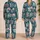 Tropical Botanical Leaves, Vintage Color Block Style for Summer Lounging, Casual Women Satin Pajamas Set - 2