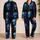 Bold Cyberpunk Skull Motif for Urban Streetwear Style and Festival Night Out Looks Satin Pajamas Set - 2