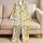 Lemon Floral Botanical Citrus Motifs for Summer Vacations, Travel, and Garden Lovers Satin Pajamas Set - 5