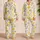 Lemon Floral Botanical Citrus Motifs for Summer Vacations, Travel, and Garden Lovers Satin Pajamas Set - 2