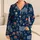 Blue-Gray Cats And Floral Botanicals For Cozy Lounging, Cute Forest-Inspired Gift Satin Pajamas Set - 1