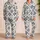 Mediterranean Blue Floral Tile Motifs For Relaxed Lounging, Travel, And Coastal Getaways Satin Pajamas Set - 2