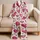 Pink Heart Wide Leg Bottoms For Summer Sleep, Travel And Casual Plus Size Lounge Style Satin Pajamas Set - 5