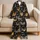 Geometric Cat Faces for Cozy Lounging and Gift Giving, Women Who Love Modern Style Satin Pajamas Set - 5