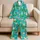 White Bunny Easter Garden Motifs for Spring Celebrations, Relaxed Comfort for Women Satin Pajamas Set - 5