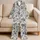 Indigo Botanical Paisley Floral Motif For Cozy Lounging And Relaxed Home Comfort Season Satin Pajamas Set - 5