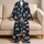 Nautical Sailboat Coral Leaf Coastal Motif for Relaxed Resort Lounging and Gifting Satin Pajamas Set - 5