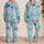 Medical Care Hearts, Stethoscopes And First Aid Icons For Nurses And Clinic Lounging Satin Pajamas Set - 2