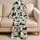 Shaggy Cartoon Dogs and Turquoise Bones for Cozy Weekend Lounging, Dog Lovers Gift Satin Pajamas Set - 5