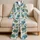 Blue Tropical Birds and Monstera Leaves for Relaxed Resort Lounging Women at Home Satin Pajamas Set - 5