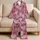Mauve Pink Heart Color Block Style For Cozy Lounging And Romantic Gift Giving At Home Satin Pajamas Set - 5