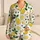 Yellow Lemon Fruit And Green Leaf Citrus Motif For Summer Vacation Gifts For Women Satin Pajamas Set - 1