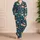 Fawn Pug Floral Meadow Motifs for Cozy Lounging and Relaxed Weekend Style Lovers Satin Pajamas Set - 4