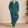 Lake Teal Otter Ripple Water Scene For Cozy Lounging And Relaxed Everyday Comfort Satin Pajamas Set - 4