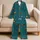 Lake Teal Otter Ripple Water Scene For Cozy Lounging And Relaxed Everyday Comfort Satin Pajamas Set - 5