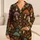 Retro Mushroom Forest Garden, Whimsical Woodland Style for Cozy Everyday Lounging Satin Pajamas Set - 1