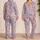 Lavender Cat Faces Graffiti Aesthetic for Playful Lounging and Cozy Home Style Lovers Satin Pajamas Set - 2