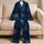 Nautical Explorer Midnight Navy Sea Captain Gift For Cozy Seafaring Comfort Lovers Satin Pajamas Set - 5