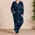 Nautical Explorer Midnight Navy Sea Captain Gift For Cozy Seafaring Comfort Lovers Satin Pajamas Set - 4