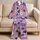 Lavender Donut Berry Treats Cozy Dessert Lounge Gift For Sweet Nighttime Moments Satin Pajamas Set - 5