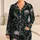 Plus Size Dark Gothic Skull And Ghost Hand Night Look For Halloween Nights Women Satin Pajamas Set - 1
