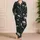 Plus Size Dark Gothic Skull And Ghost Hand Night Look For Halloween Nights Women Satin Pajamas Set - 4
