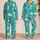 Cute Easter Bunny And Carrot Motifs For Cozy Easter Morning And Spring Sleepwear Lovers Satin Pajamas Set - 2