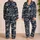 Midnight Navy Chinoiserie Garden Toile For Relaxed Evenings And Weekend Lounging Satin Pajamas Set - 2