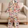 Colorful Starfish And Seashell Beachwear For Coastal Getaways And Seaside Lovers Satin Pajamas Set - 5