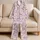 Lavender Medical Bandages And Stethoscopes for Nurses' Relaxation And Self Care Satin Pajamas Set - 5