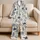 Vintage Navy Sea Stars, Seahorses And Shells For Coastal Lounging And Beach Gifts Satin Pajamas Set - 5