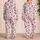 Abstract Pink Leopard Rosettes For Cozy Nights And Relaxed Lounging At Home For Women Satin Pajamas Set - 2