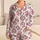 Abstract Pink Leopard Rosettes For Cozy Nights And Relaxed Lounging At Home For Women Satin Pajamas Set - 1
