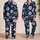 Ivory Hibiscus And Coconut Palm Night Garden For Relaxed Tropical Lounging Women Satin Pajamas Set - 2