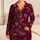 Hand-Drawn Burgundy Hearts for Valentine's Day Lounging and Cozy Nightwear Lovers Satin Pajamas Set - 1