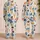 Coastal Lobster Octopus Shell Motif For Beach Vacations And Nautical Style Satin Pajamas Set - 2