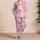 Pink Cherry Blossom Floral For Women’s Relaxed Spring Evenings And Cozy Bedtime Comfort Satin Pajamas Set - 4