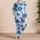 Blue Reef Fish And Hibiscus Coastal Lounge Style For Relaxing Beach Getaways Women Satin Pajamas Set - 4