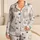 Playful Cats And Paw Motifs For Cozy Lounging, Sleepovers, And Cat Lovers At Home Satin Pajamas Set - 1
